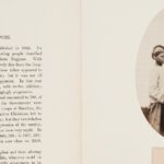 Two pages, with text on the left and a photograph on the right of two individuals and label: “Cole Christians. Aboriginal.”